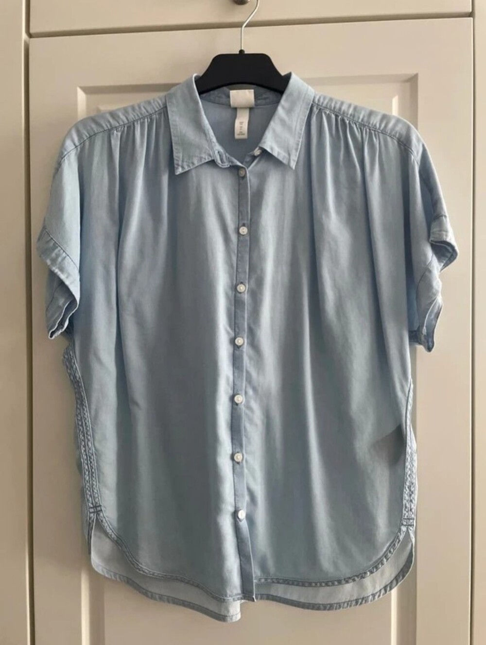 H&M Pintuck Lace Yoke Top